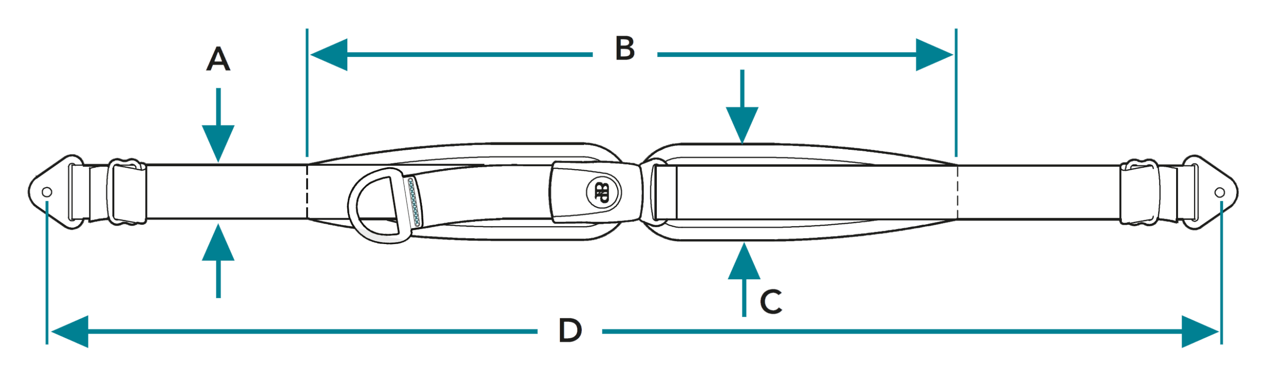 Toma de medidas para cinturón pélvico de 2 puntos y de 4 puntos