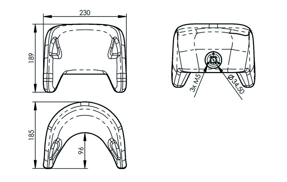 Coixí de reposacaps PU-KO-10-S - Rehagirona