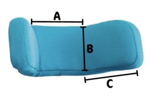 Medidas reposacabezas con guías laterales ajustable Schuchmann - Rehagirona