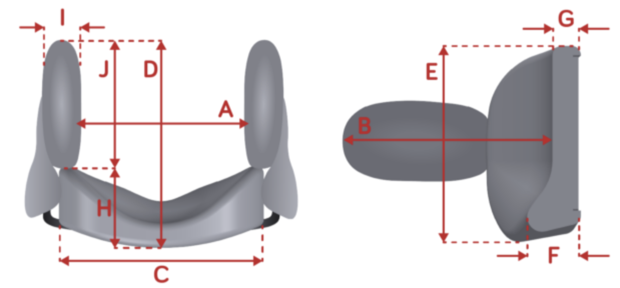 Almohadilla de reposacabezas Laterales ajustables Spex - Rehagirona