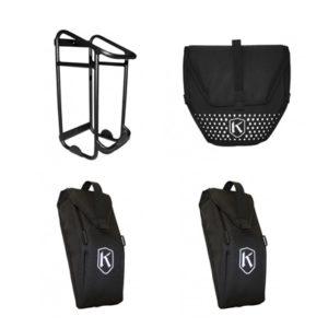 Soporte para las bolsas + Una bolsa frontal + Dos bolsas laterales