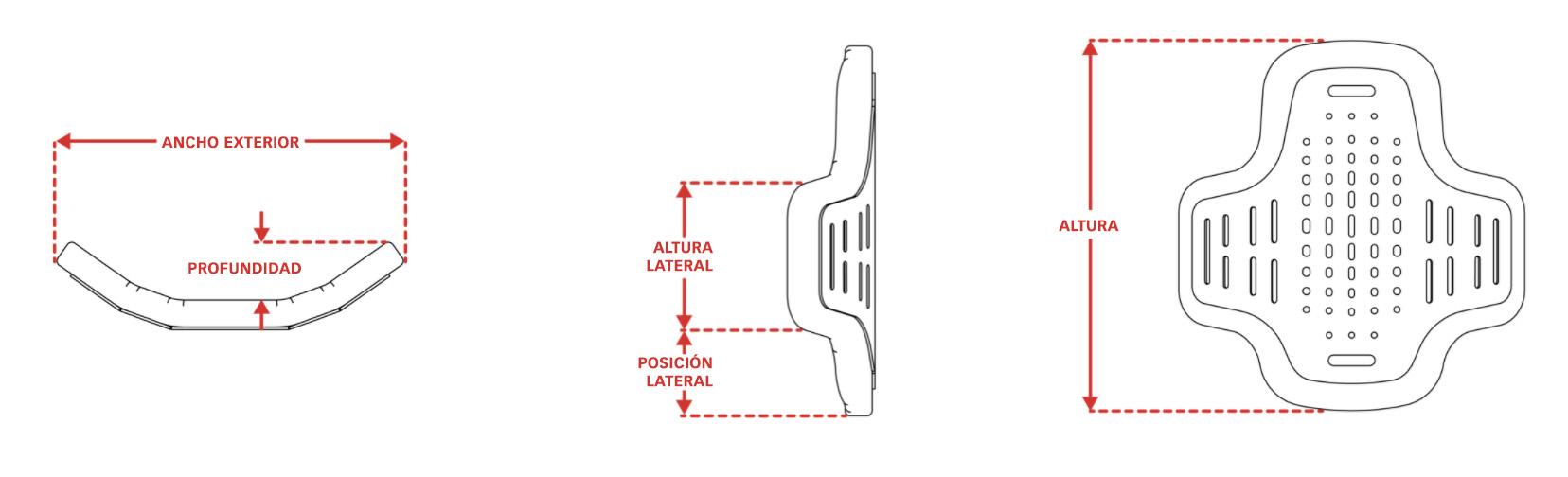 Medidas respaldo Zygo Active Contour - Rehagirona
