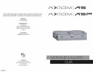 Guía montaje y ajuste cojines Axiom AS & ASP - Ki Mobility