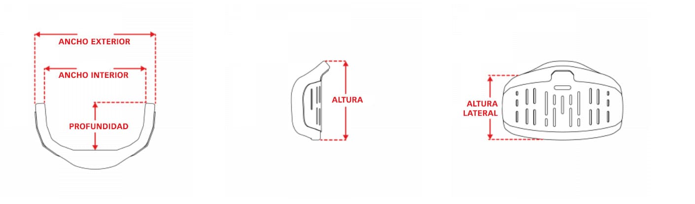Medidas del respaldo Zygo contorno profundo y altura baja - Rehagirona