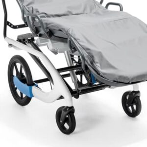 Tina con ruedas traseras de PU de 16” con freno de tambor y ruedas de dirección de PU de 8”