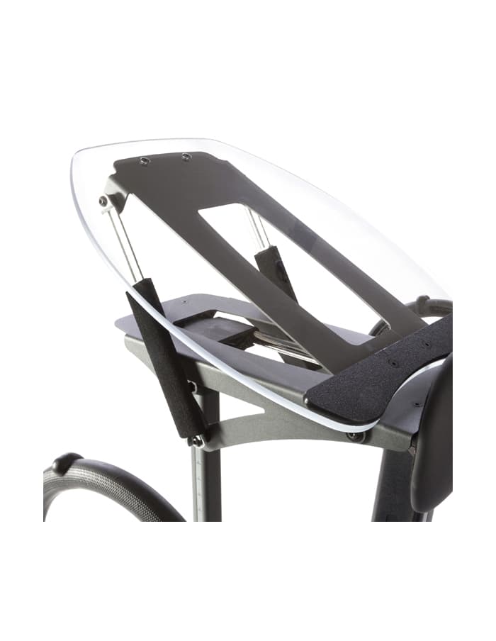 Bandeja transparente estrecha ajustable en ángulo para chasis autopropulsable Evolv (para opción D)