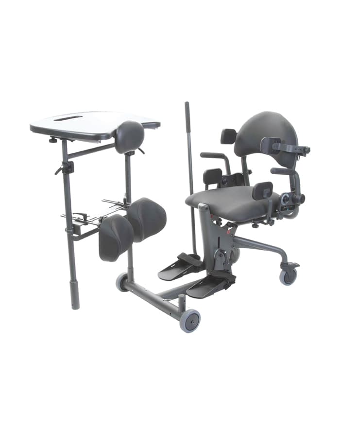 Frontal abatible hacia la derecha con ruedas para bandeja alta Evolv (para opción B)