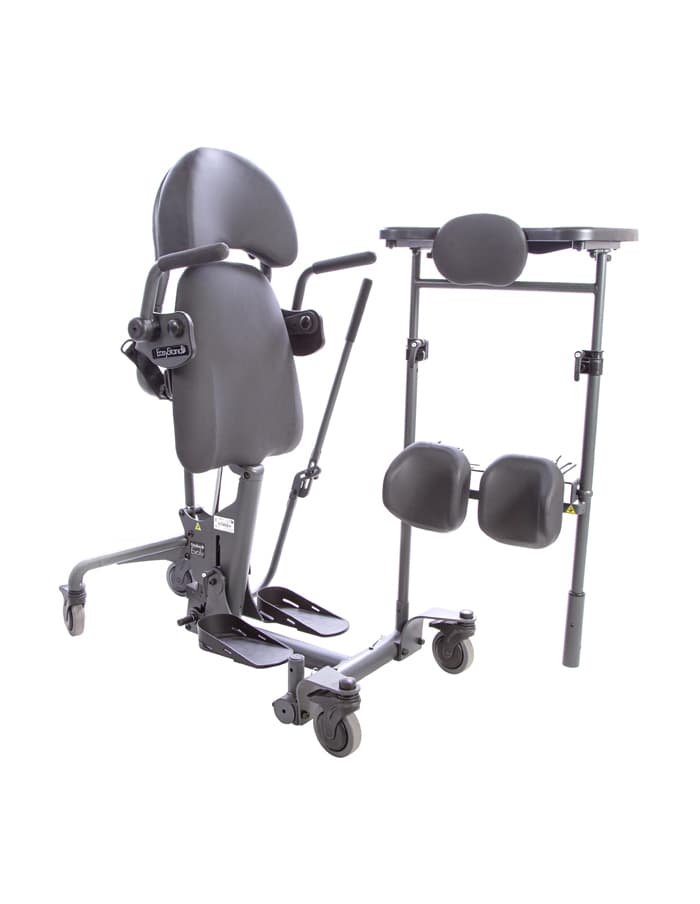 Frontal abatible hacia la izquierda con ruedas giratorias para bandeja alta Evolv (para opción B)